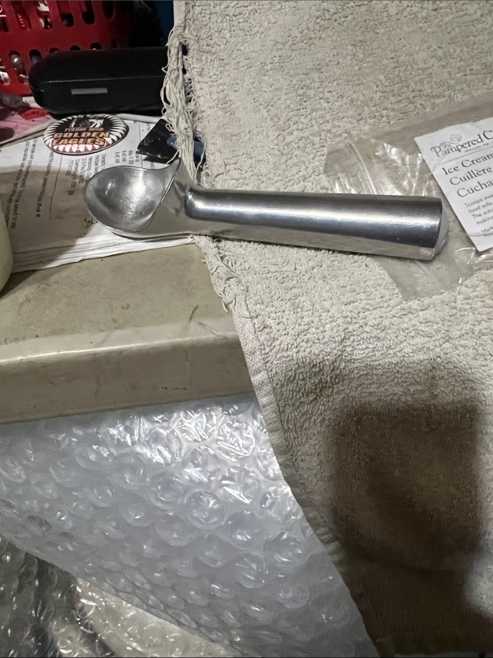 Vintage Stainless Steel Ice Cream Scoop - Silver